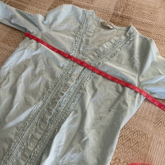Orvis Ruffle Front Long Sleeve Blouse - Picture 3 of 6